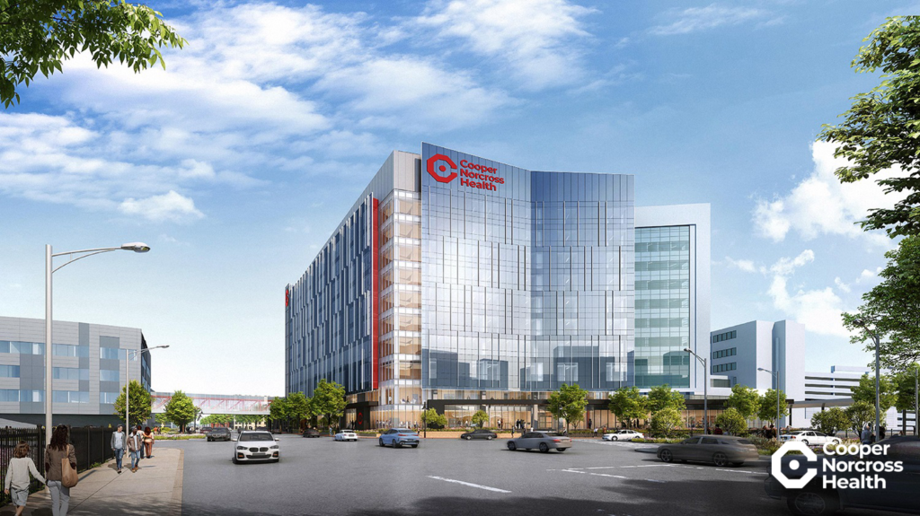 Cooper Norcross Health tower rendering with logo